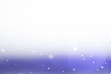 Bright blue bokeh light. Abstract background. Half white and half colored.