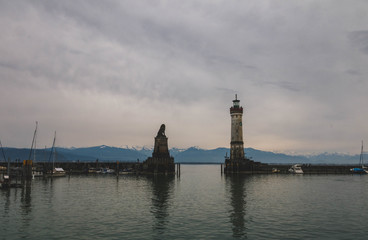 Lindau Hafen Einfahrt