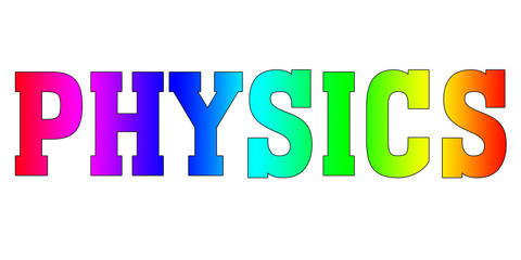 Fototapeta na wymiar physics Rainbow Logo banner