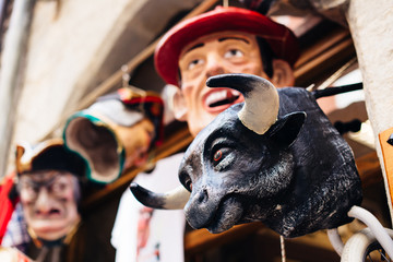 Children's toys in Pamplona.  Traditioanl Spanish