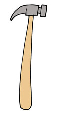 Simple illustration of a hammer