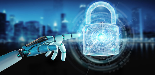 Web security protection interface used by robot 3D rendering