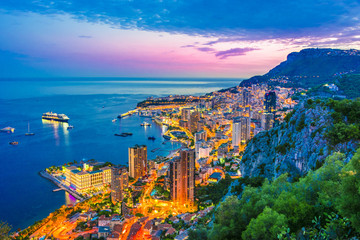 View of the city of Monaco. French Riviera - obrazy, fototapety, plakaty
