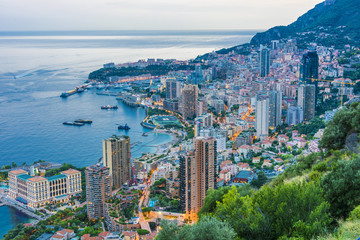 Fototapeta na wymiar View of the city of Monaco. French Riviera