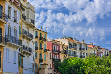 Fototapeta na wymiar Architecture of the old town of Monaco on French Riviera