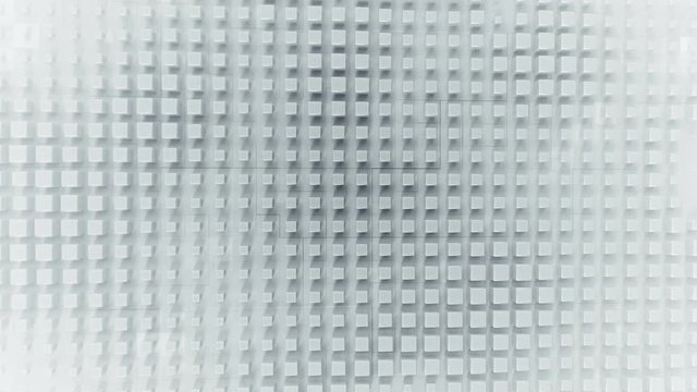 White metallic grunge cubes on wall. 3D render seamless loop smooth animation 4k UHD 3840x2160
