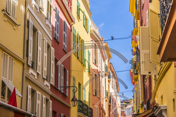 Obraz premium Architecture of the old town of Monaco on French Riviera