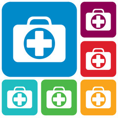 First Aid Kit Symbol and Medical Services Icon
