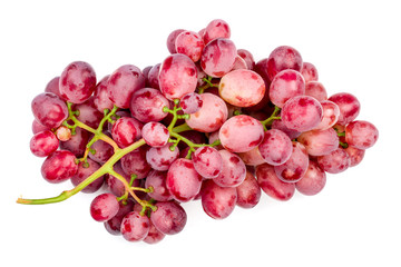 pink grapes isolated on the white background