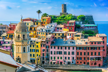 Picturesque town of Vernazza, Liguria, Italy