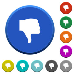Thumbs down beveled buttons