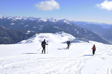 Fototapeta na wymiar Austrian alps: The winter sport region in Lienz City in East Tirol