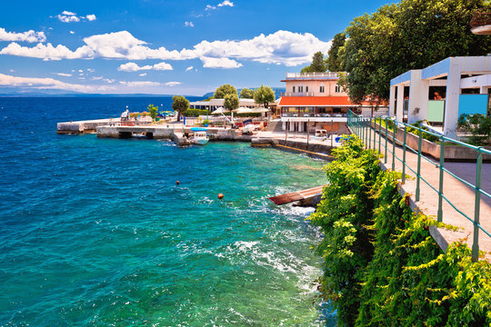 Lovran Lungomare sea walkway view
