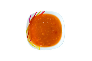 Suki sauce on white background Isolate