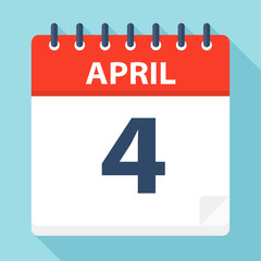 April 4 - Calendar Icon