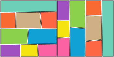 Comic colorful mockup concept