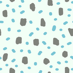 Beautiful abstract seamless repeating pattern. Hand painted artistic style with chaotic paint elements. Perfect for textile, wrapping, web and all kind of decorative projects. Vector illustration.