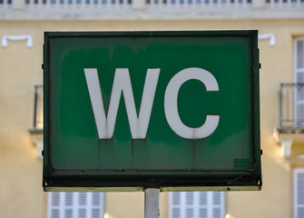 Obraz premium Lenguaje universal, wc, aseos, baños, servicios, Pamplona, Navarra, España