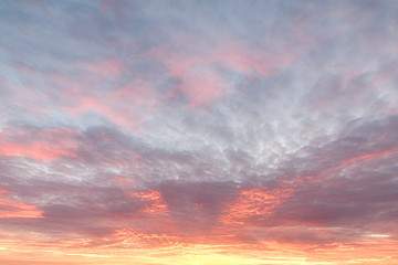 Fiery sky. Beautiful orange sunset sky background. - 224049950