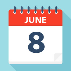 June 8 - Calendar Icon