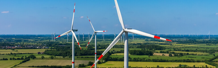 Windpark Panorama Drohnenfoto ökostrom