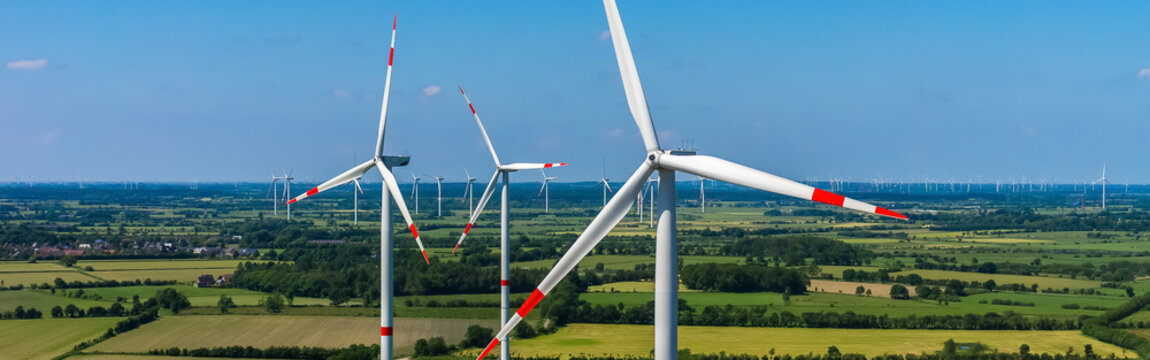 Windpark Panorama Drohnenfoto &ouml;kostrom