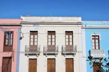Obraz premium Casas tradicionales en Los Realejos, Tenerife, España