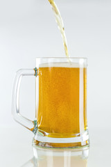 Beer in glass on an isolated background Oktoberfest celebration.