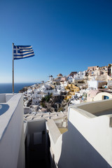 view of santorini island greece