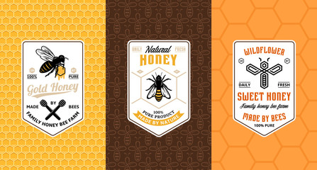 Honey labels, logo and packaging design