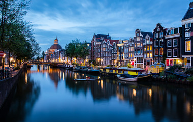 Naklejka premium canal in amsterdam