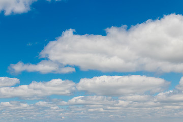 White clouds in blue sky