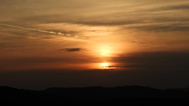 Sunset time lapse video