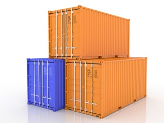 Stacked shipping Container