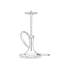 Hookah silhouette for design icon