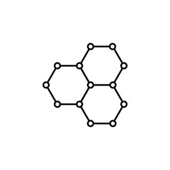 Fototapeta premium Graphene network icon. Element of future technology icon for mobile concept and web apps. Thin line Graphene network icon can be used for web and mobile
