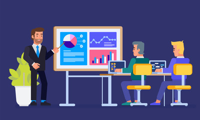 Business meeting in conference room.