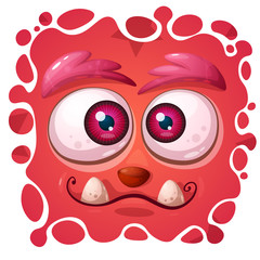 Cartoon funny, cute monster character. Halloween illustration. Vector eps 10