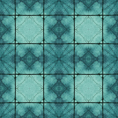 Complex symmetrical seamless organic pattern blue texture