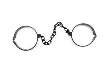 Handcuffs isolated on the white background.