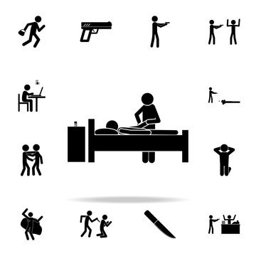 killing a poison injection icon. Crime icons universal set for web and mobile
