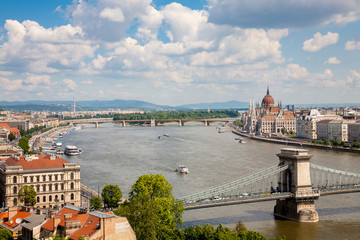Fototapeta na wymiar Cityscape of Buda in Budapest, Hungary