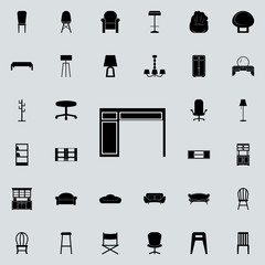 Desktop icon. Furniture icons universal set for web and mobile