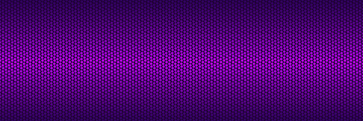 Abstract Panoramic Geometric Violet Pattern with Stars. Raster Illustration