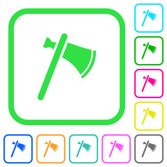 Single tomahawk vivid colored flat icons