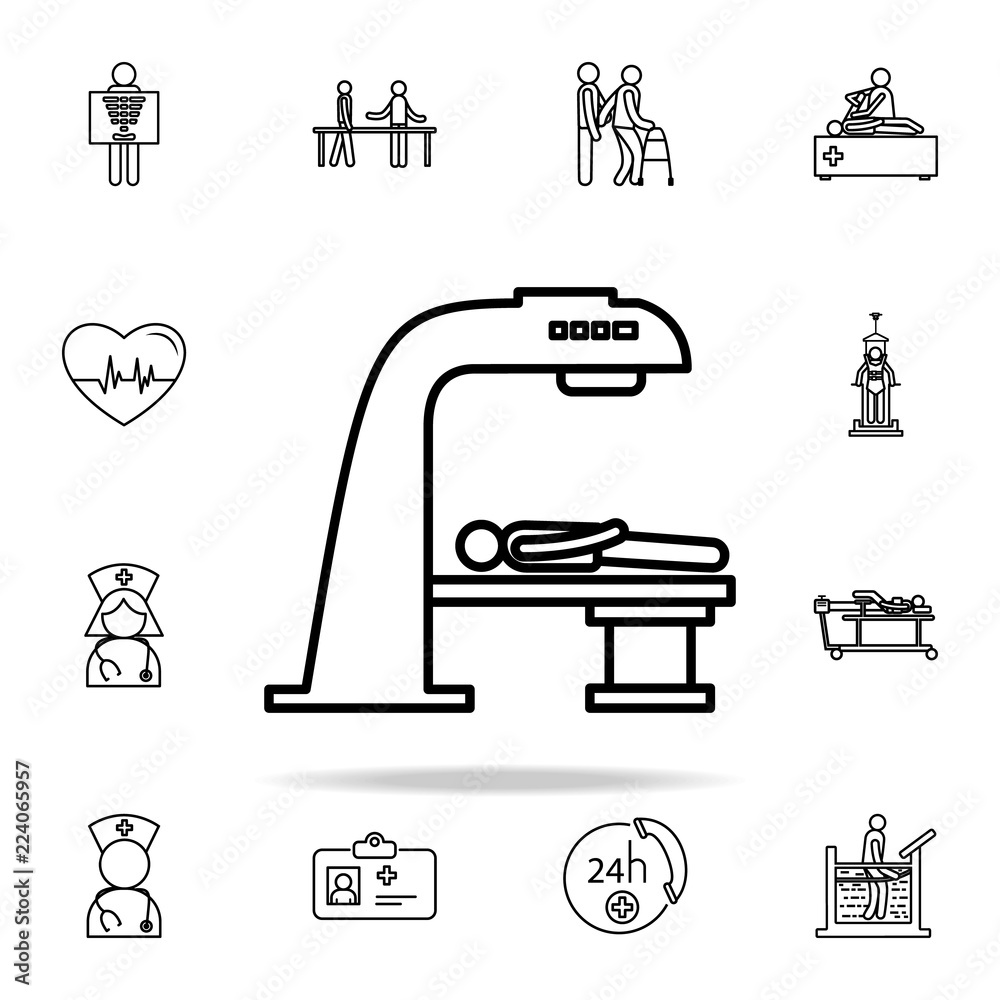 Wall mural x-ray treatment icon. Hospital icons universal set for web and mobile