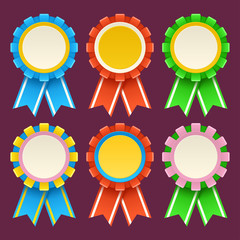 set of coloful medals