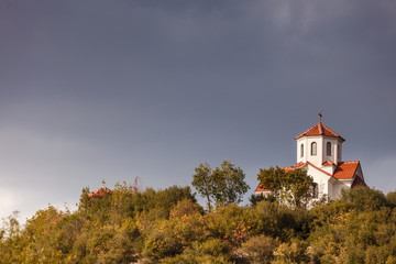 Fototapeta na wymiar Little church on hill, Macedonia