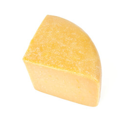 parmesan cheese isolated on white