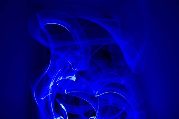 Long Exposure Blue Light Movement Images 